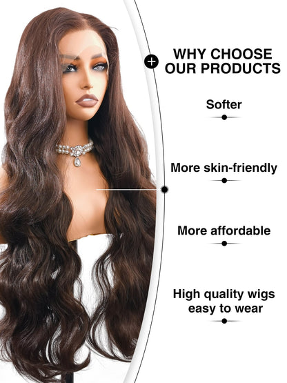 Susan by Ailsa's Wigs – Soft fibers, premium heat-resistant synthetic hair, easy-to-wear, low-maintenance 28-inch brown black wig.