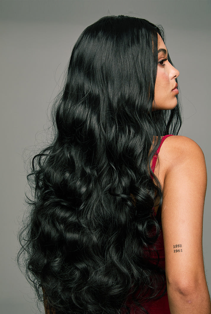 Piper | 32" Extra Long Natural Black Loose Wave Wig | Lace Front Synthetic Wig | Ailsa's Wigs
