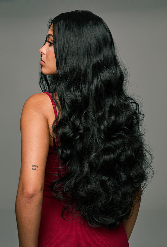 Piper | 32" Extra Long Natural Black Loose Wave Wig | Lace Front Synthetic Wig | Ailsa's Wigs