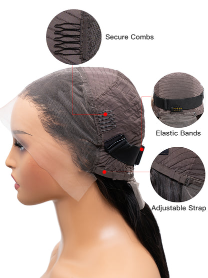 Short Bob Wig - 13x4 HD Lace Nature Black Human Hair Wig丨150 Density Wig丨Lewis and Ailsa