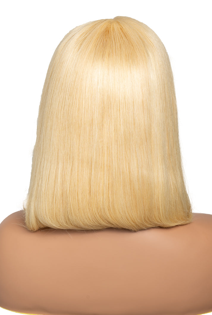 Human Hair 613 Blonde Wig - HD Lace Bob Straight Wig | Low Density Wigs | Lewis and Ailsa
