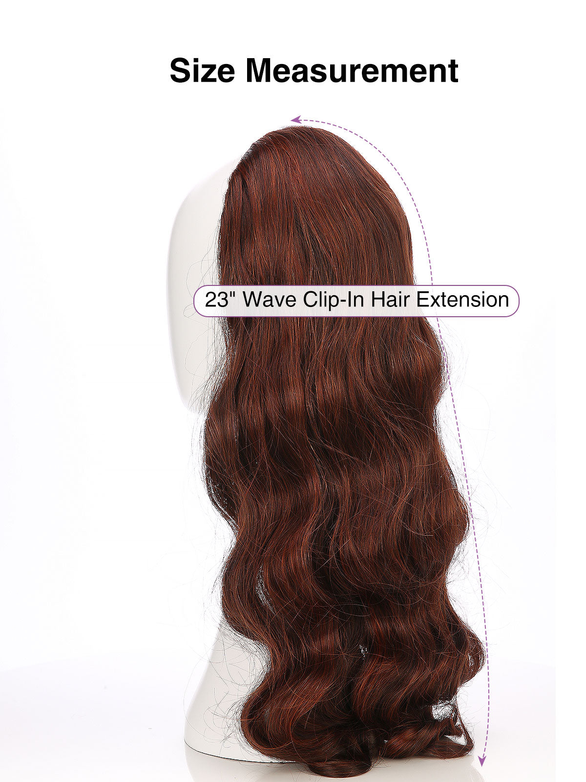 Noelle in Chestnut Flame | 23" Wavy Synthetic Hair Extension | Clip-In Hair Weft by ECCO Hair