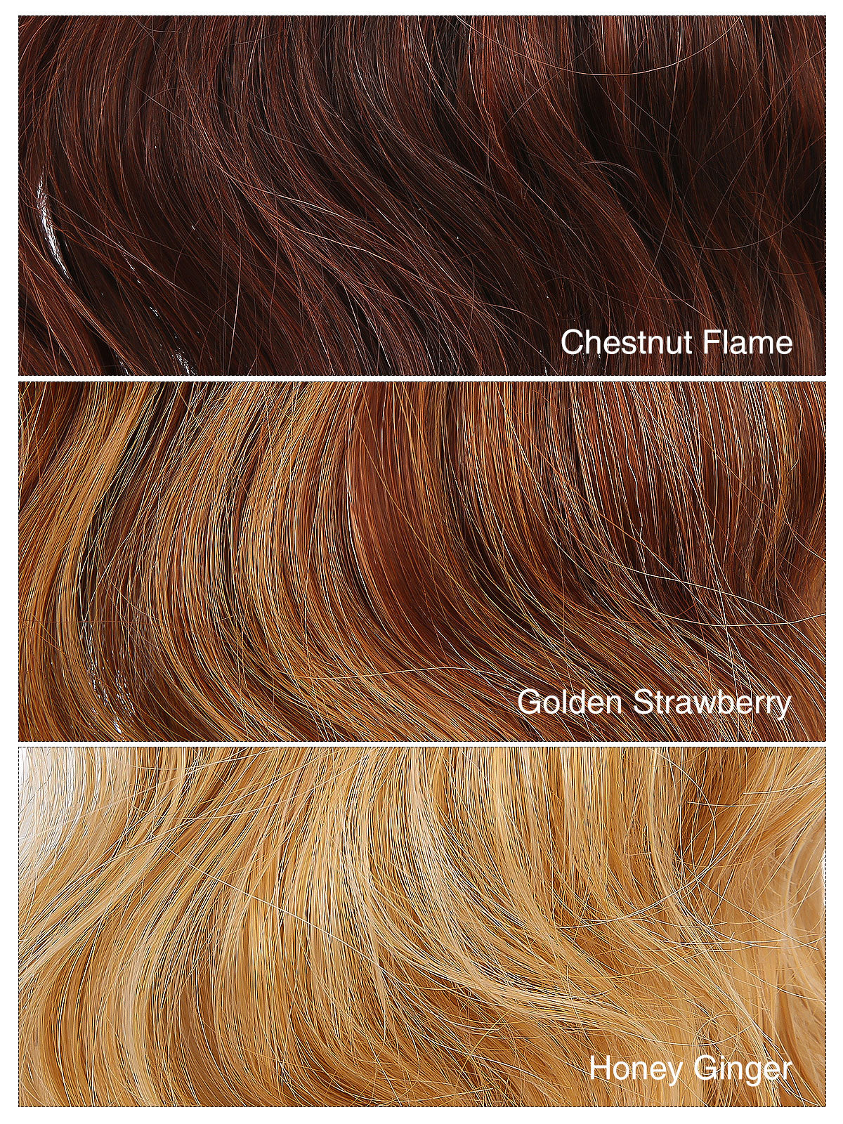 Noelle in Chestnut Flame | 23" Wavy Synthetic Hair Extension | Clip-In Hair Weft by ECCO Hair