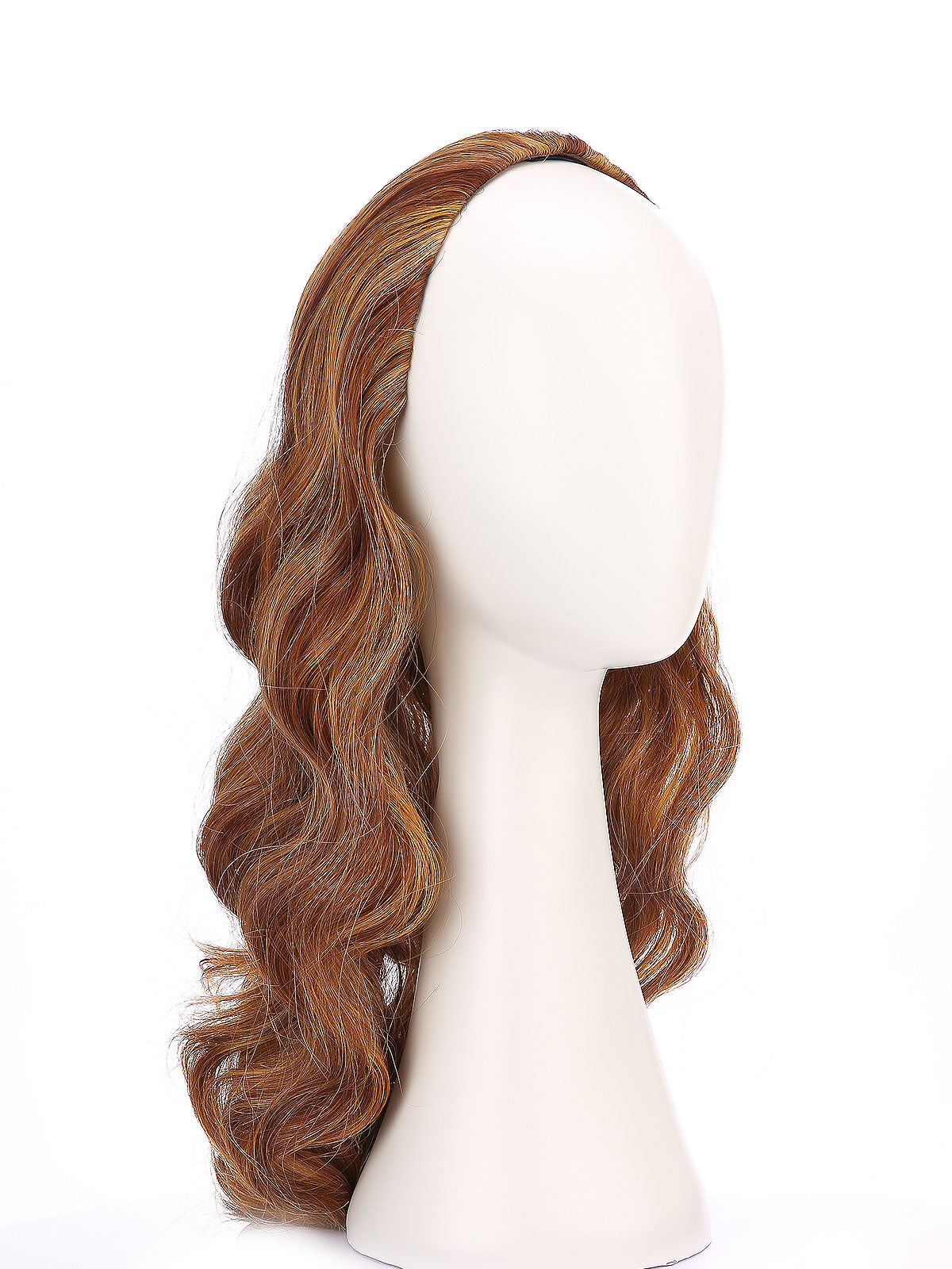 Noelle in Golden Strawberry | 23" Wavy Synthetic Hair Extension | Clip-In Hair Weft by ECCO Hair