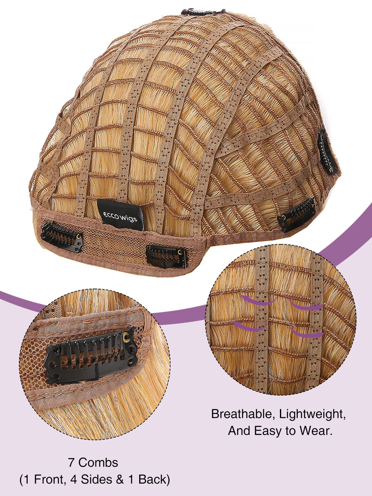 Noelle in Honey Ginger | 23" Wavy Synthetic Hair Extension | Clip-In Hair Weft by ECCO Hair