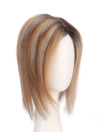 Elva in Toffee Rooted | 10" Remy Human Hair Topper | Mono Base Warm Blonde Hairpiece by ECCO Hair