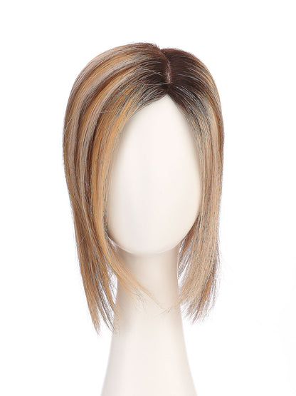 Elva in Toffee Rooted | 10" Remy Human Hair Topper | Mono Base Warm Blonde Hairpiece by ECCO Hair