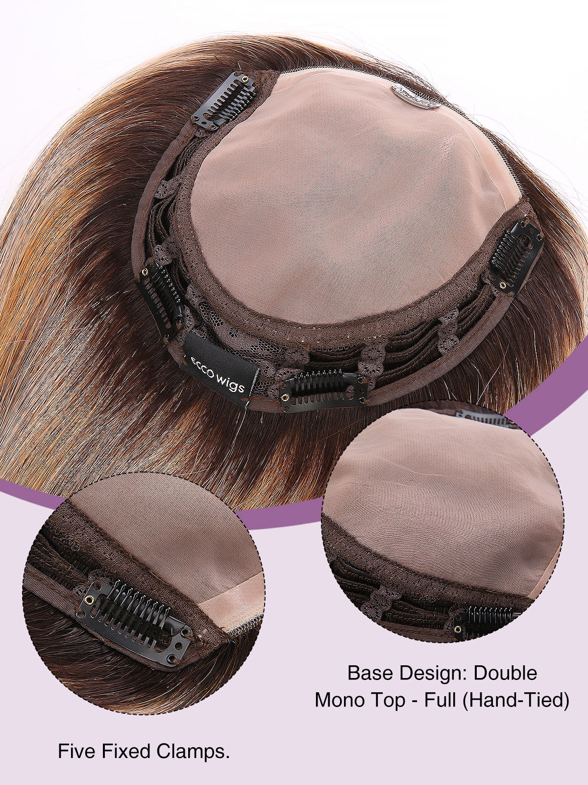 Elva in Toffee Rooted | 10" Remy Human Hair Topper | Mono Base Warm Blonde Hairpiece by ECCO Hair