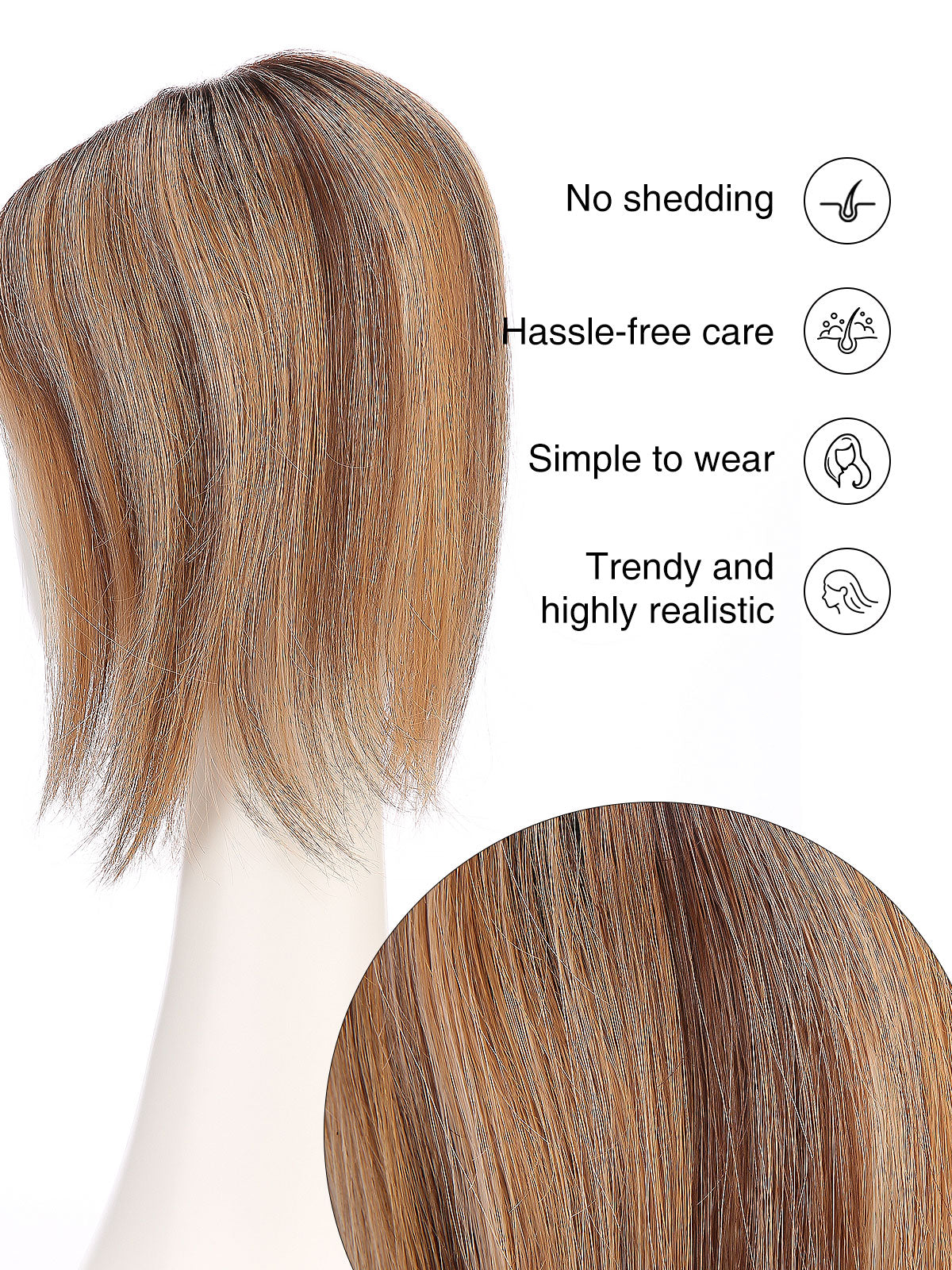 Elva in Toffee Rooted | 10" Remy Human Hair Topper | Mono Base Warm Blonde Hairpiece by ECCO Hair