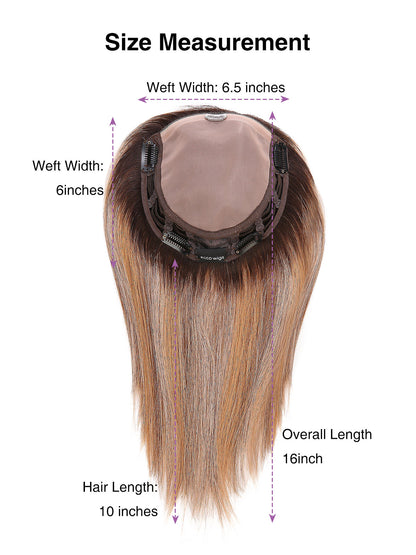 Elva in Toffee Rooted | 10" Remy Human Hair Topper | Mono Base Warm Blonde Hairpiece by ECCO Hair