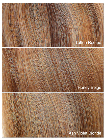 Elva in Toffee Rooted | 10" Remy Human Hair Topper | Mono Base Warm Blonde Hairpiece by ECCO Hair