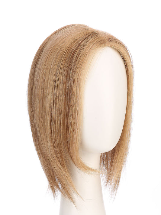 Elva in Ash Violet Blonde | 10" Remy Human Hair Topper | Mono Base Cool Blonde Top Piece by ECCO Hair