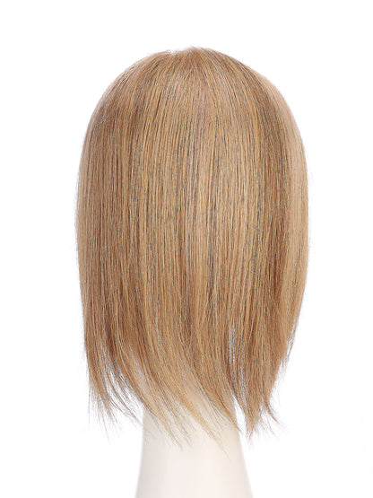 Elva in Ash Violet Blonde | 10" Remy Human Hair Topper | Mono Base Cool Blonde Top Piece by ECCO Hair