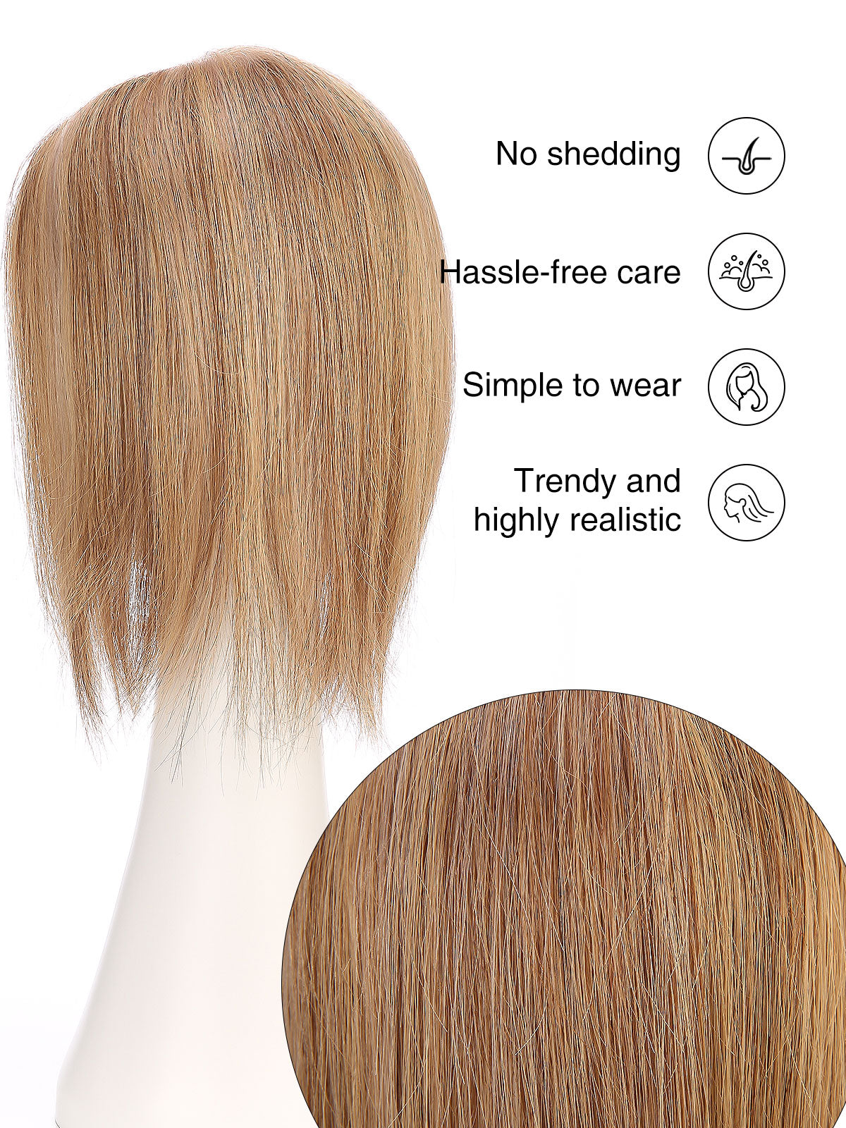 Elva in Ash Violet Blonde | 10" Remy Human Hair Topper | Mono Base Cool Blonde Top Piece by ECCO Hair