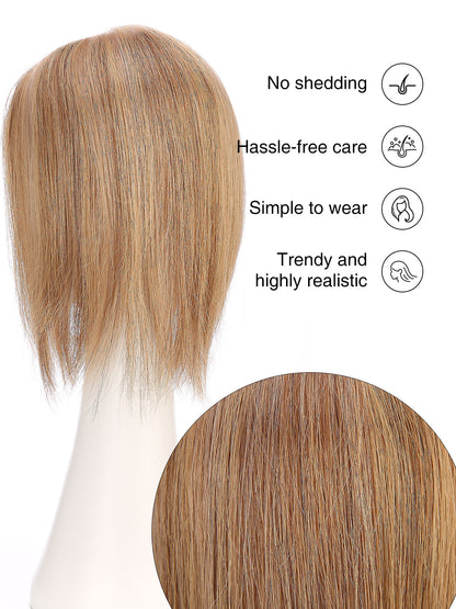 Elva in Ash Violet Blonde | 10" Remy Human Hair Topper | Mono Base Cool Blonde Top Piece by ECCO Hair