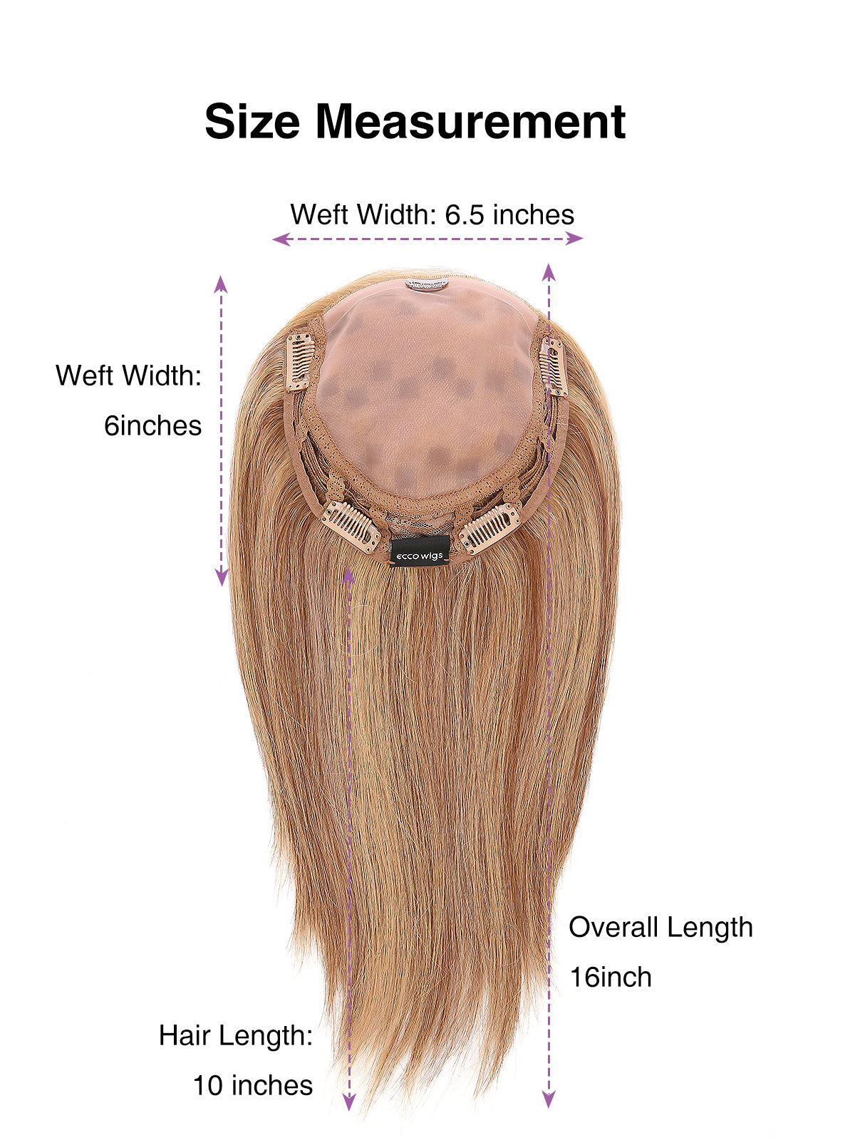 Elva in Ash Violet Blonde | 10" Remy Human Hair Topper | Mono Base Cool Blonde Top Piece by ECCO Hair