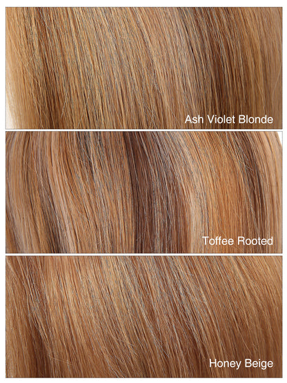 Elva in Ash Violet Blonde | 10" Remy Human Hair Topper | Mono Base Cool Blonde Top Piece by ECCO Hair