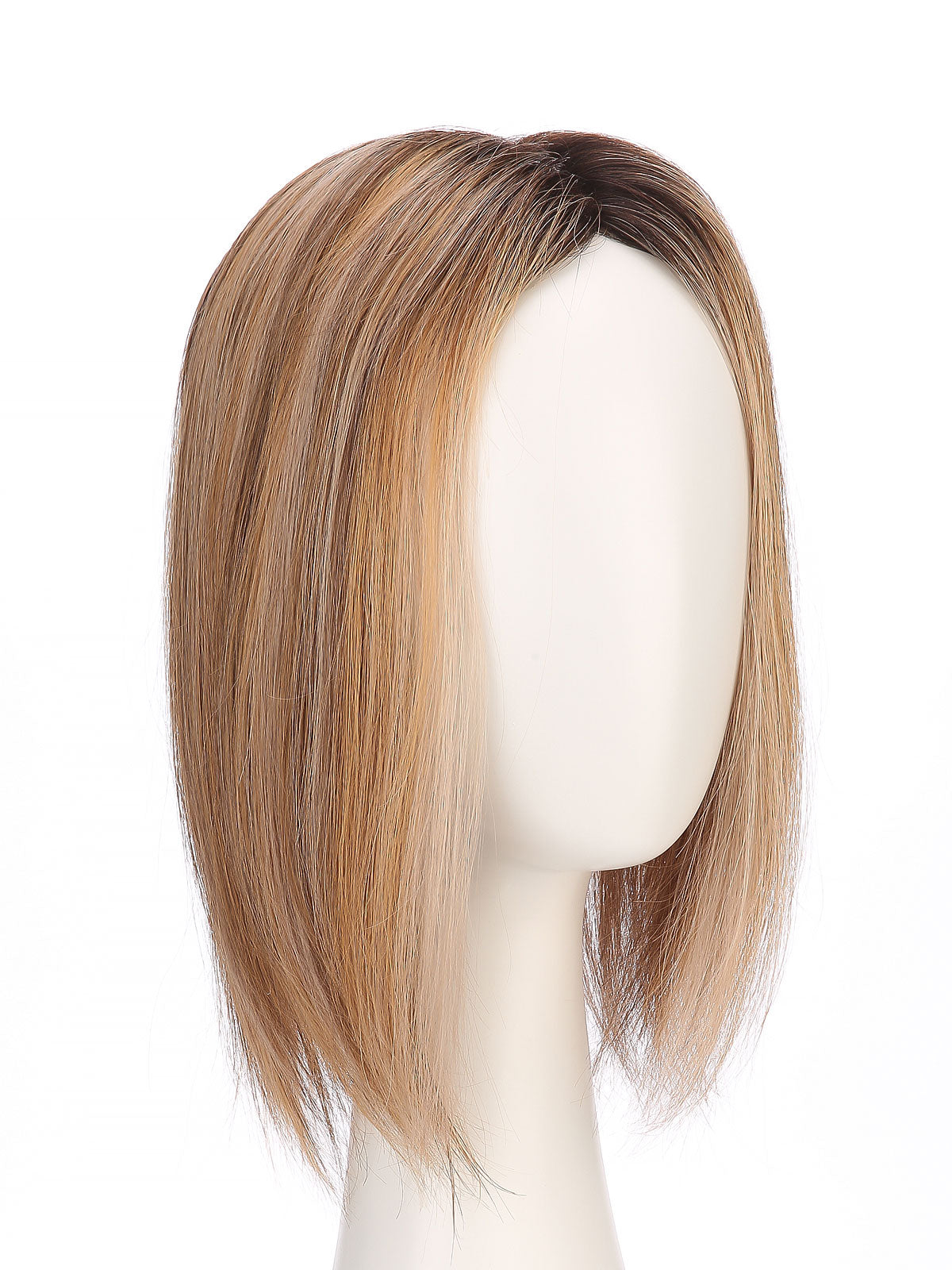 Maia in Toffee Rooted | 12" Remy Human Hair Topper | Mono Straight Hairpiece by ECCO Hair
