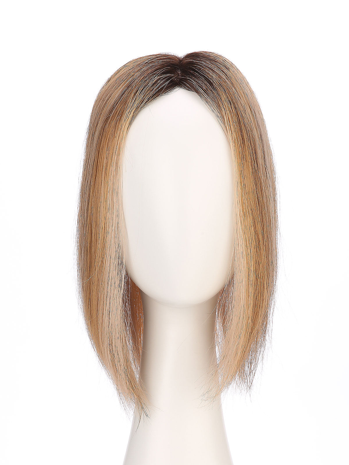 Maia in Toffee Rooted | 12" Remy Human Hair Topper | Mono Straight Hairpiece by ECCO Hair