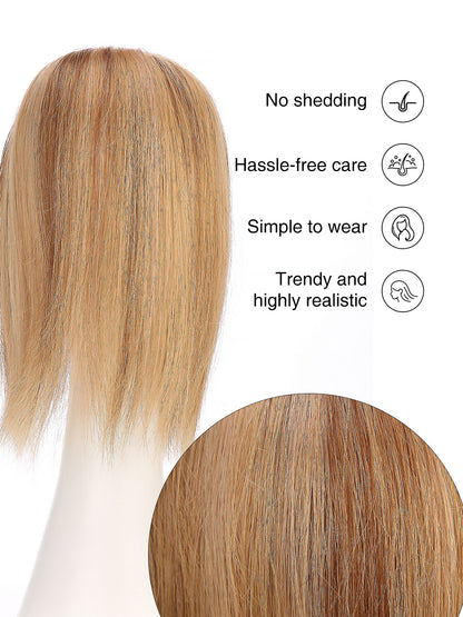 Maia in Honey Beige | 12" Remy Human Hair Topper | Mono Blonde Hairpiece by ECCO Hair