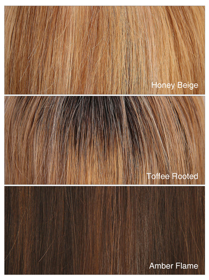 Maia in Honey Beige | 12" Remy Human Hair Topper | Mono Blonde Hairpiece by ECCO Hair