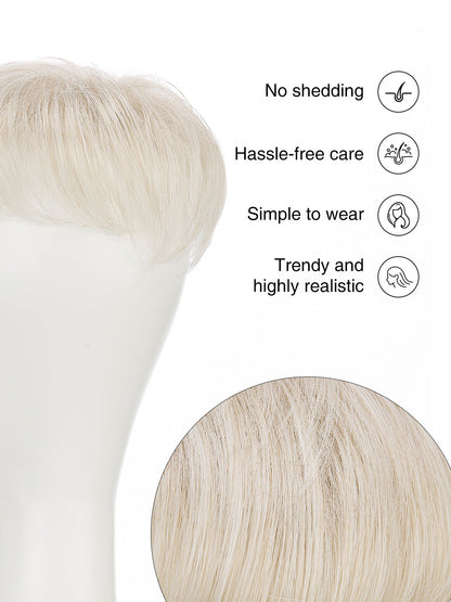 Aeris in Frost White | 6x6 Topper | Synthetic Light Density Hairpiece by ECCO Hair