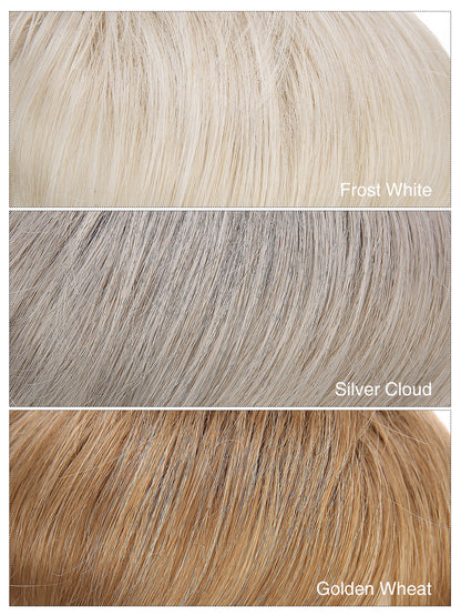 Aeris in Frost White | 6x6 Topper | Synthetic Light Density Hairpiece by ECCO Hair
