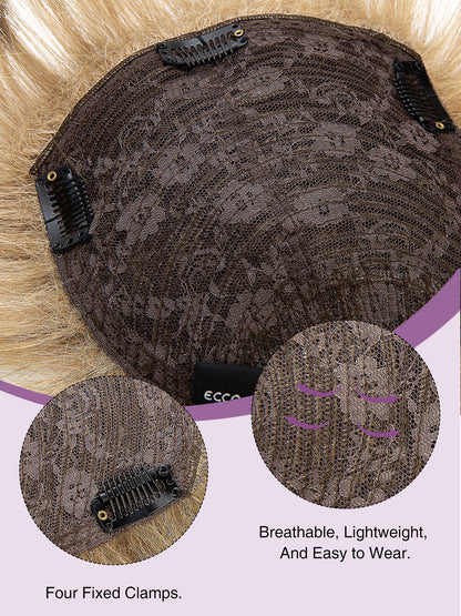 Aeris in Golden Wheat | 6x6 Topper | Blonde Synthetic Hairpiece by ECCO Hair