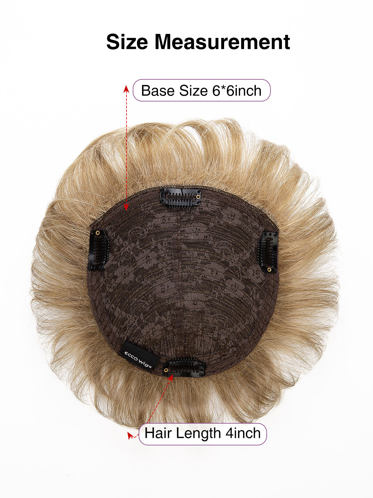 Aeris in Golden Wheat | 6x6 Topper | Blonde Synthetic Hairpiece by ECCO Hair