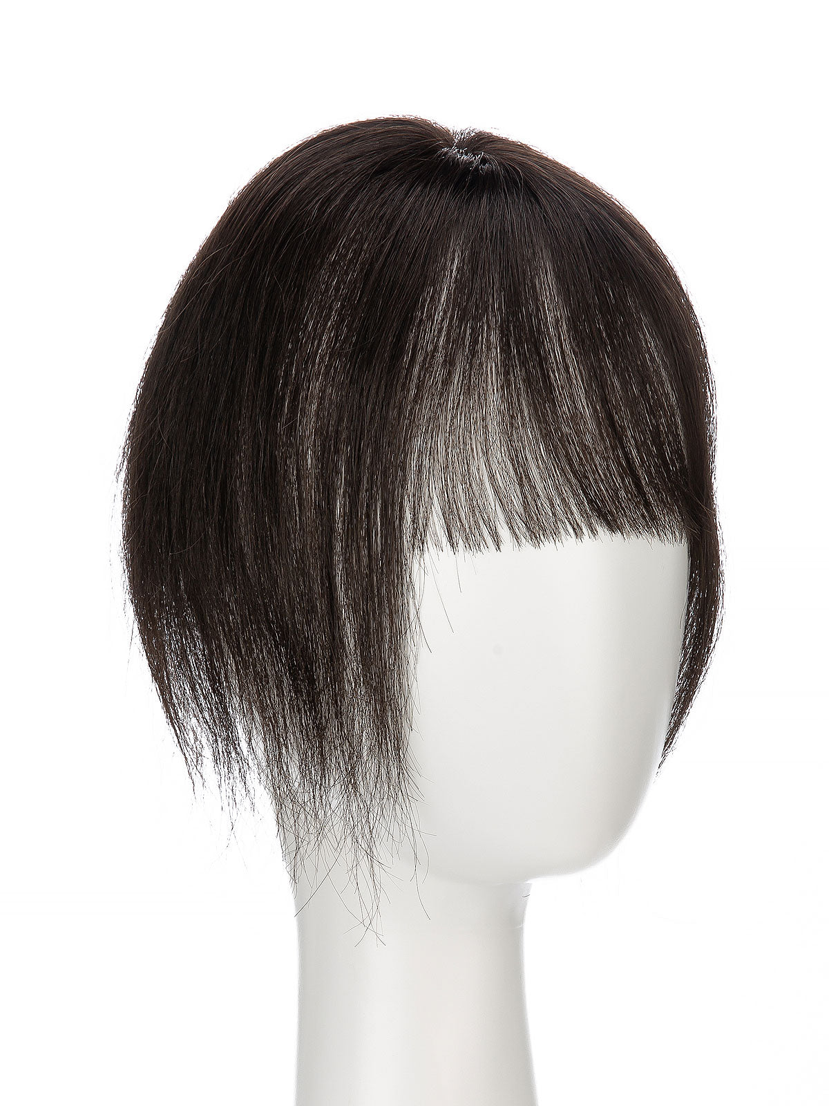 Elise in Natural Black | 9" Remy Human Hair Topper | HD Lace Closure with Bangs by ECCO Hair