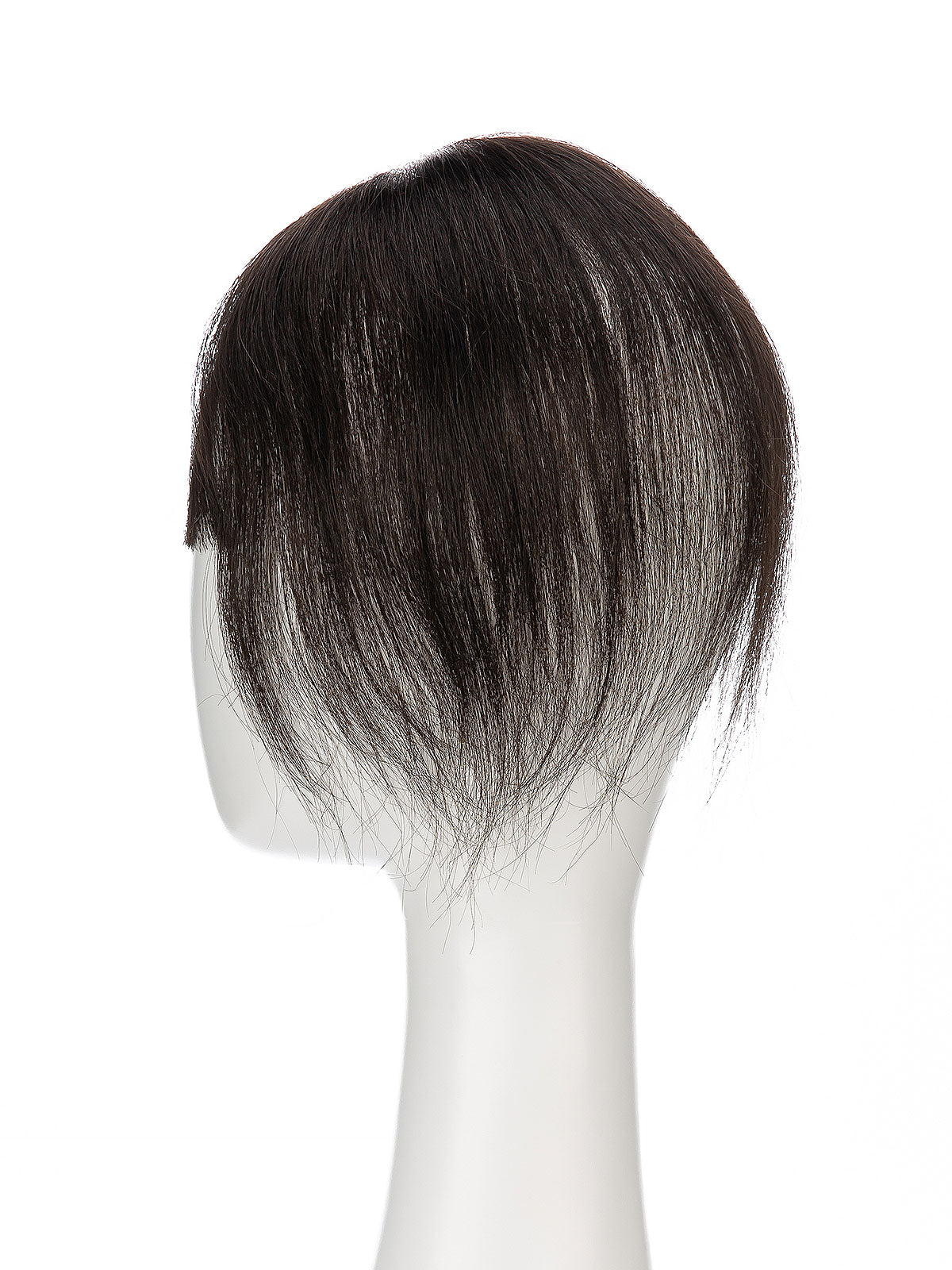 Elise in Natural Black | 9" Remy Human Hair Topper | HD Lace Closure with Bangs by ECCO Hair