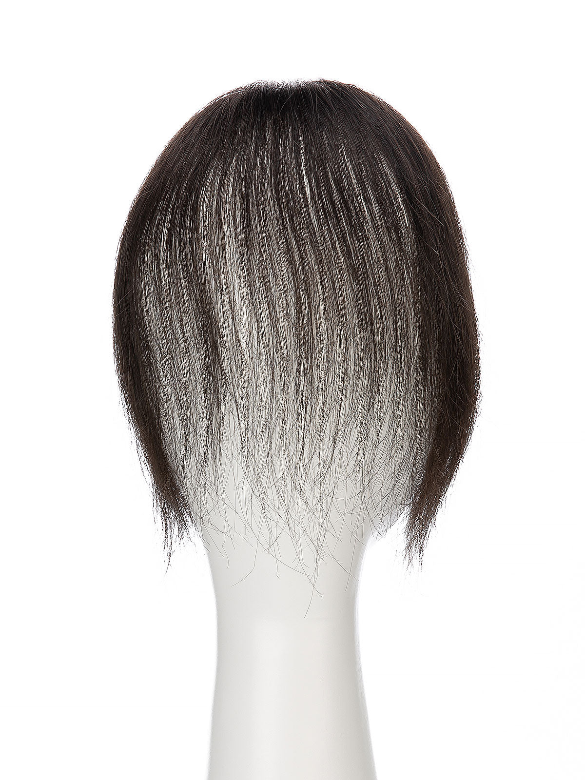 Elise in Natural Black | 9" Remy Human Hair Topper | HD Lace Closure with Bangs by ECCO Hair
