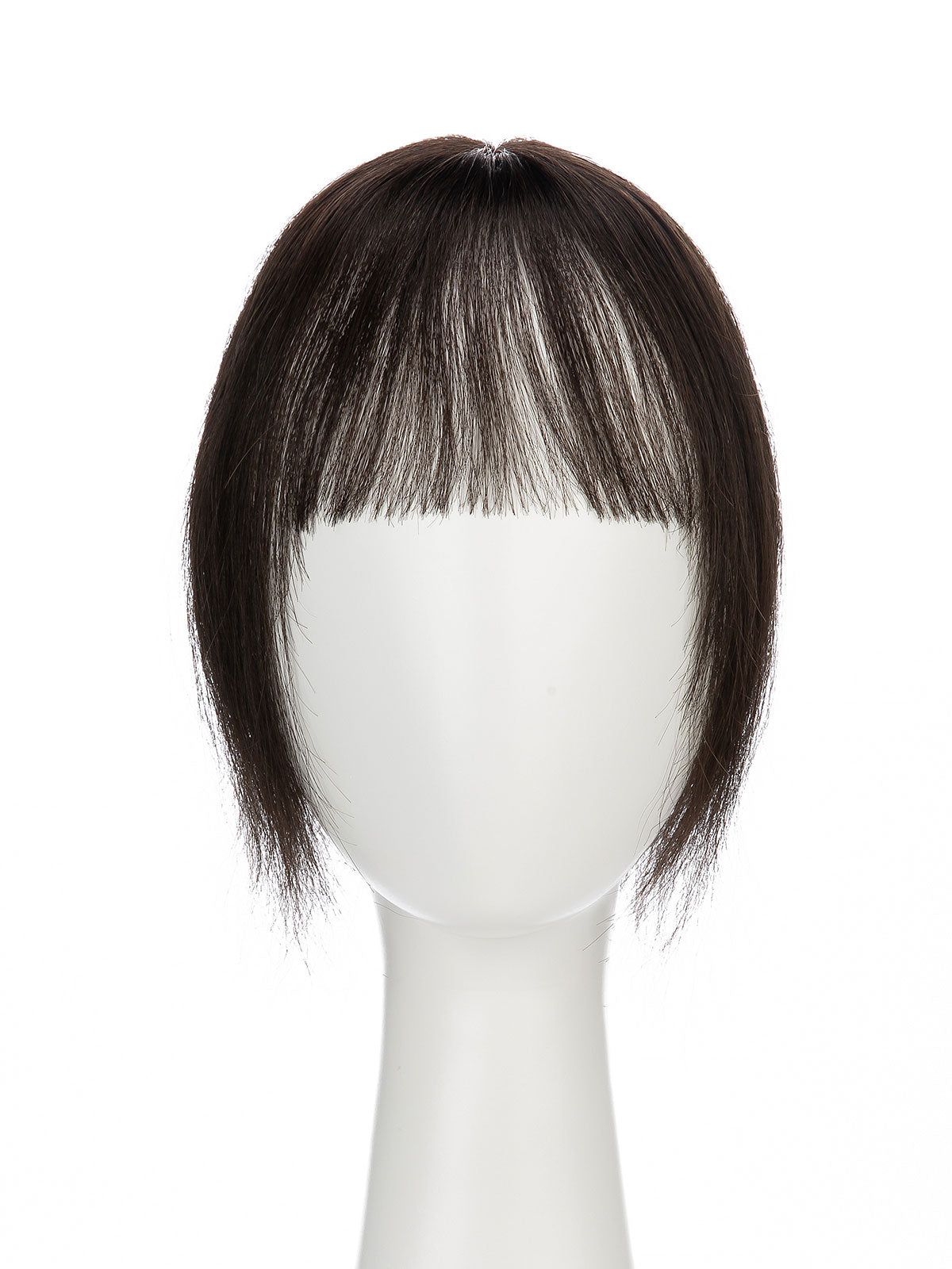 Elise in Dark Brown | 9" Remy Human Hair Topper | HD Lace Closure with Bangs by ECCO Hair
