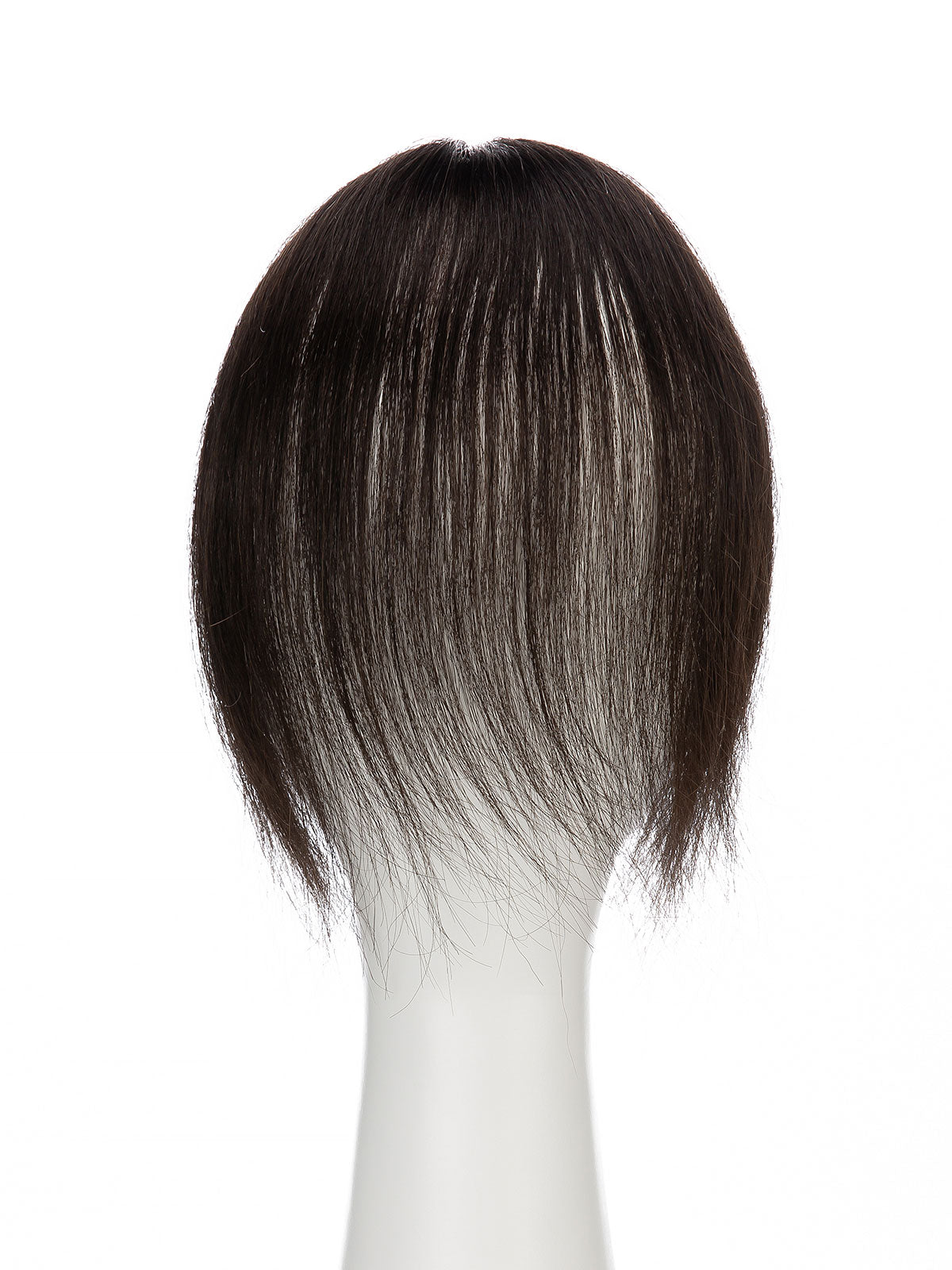 Elise in Dark Brown | 9" Remy Human Hair Topper | HD Lace Closure with Bangs by ECCO Hair