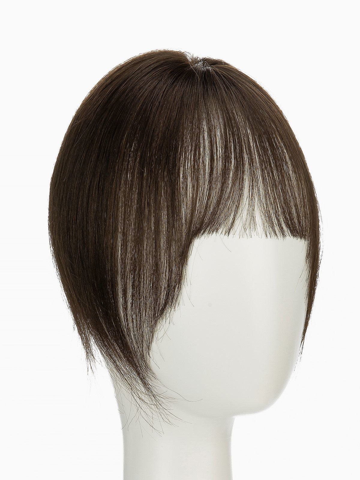Elise in Medium Brown | 9" Remy Human Hair Topper | HD Lace Closure with Bangs by ECCO Hair