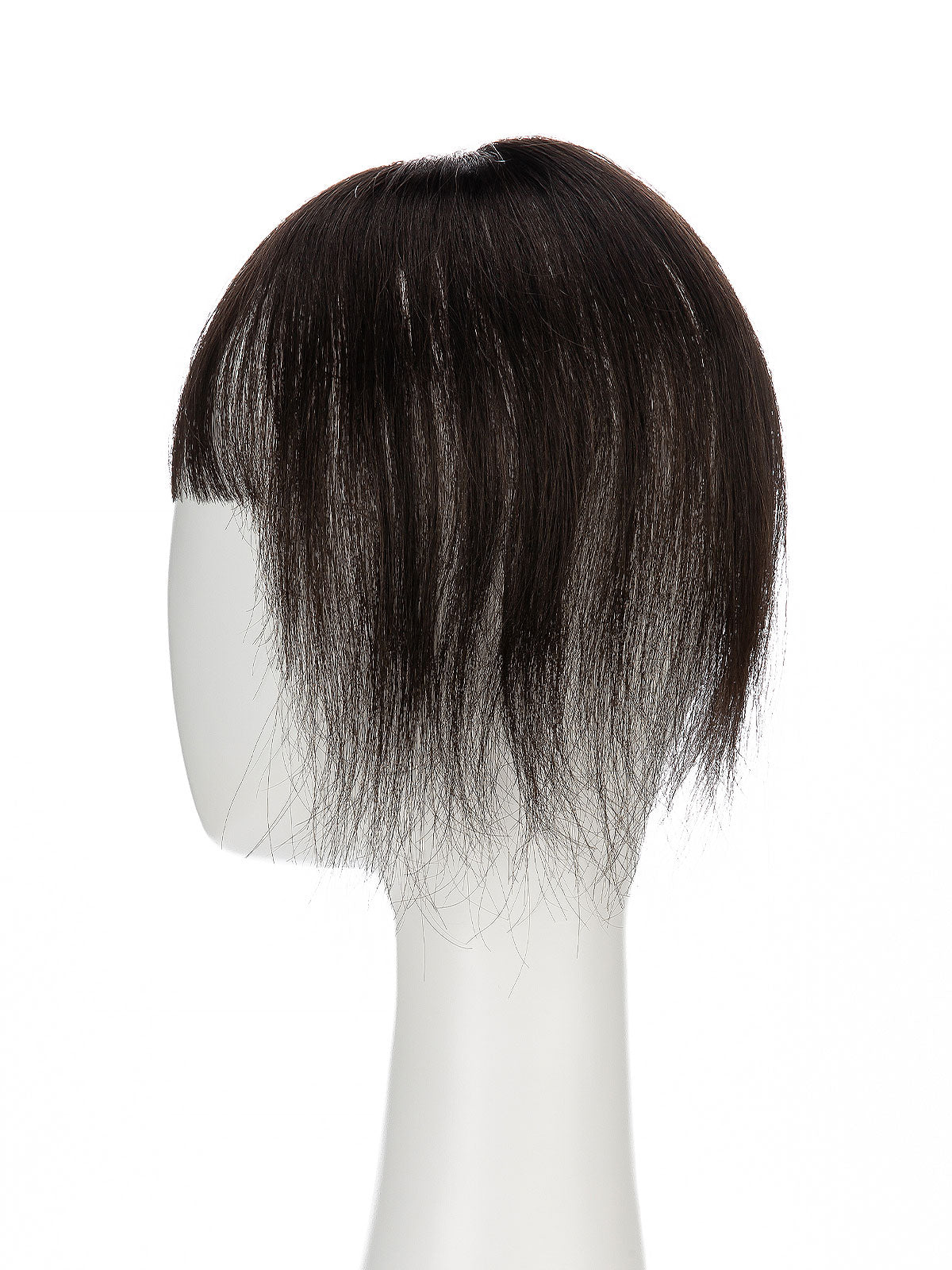 Elise in Medium Brown | 9" Remy Human Hair Topper | HD Lace Closure with Bangs by ECCO Hair