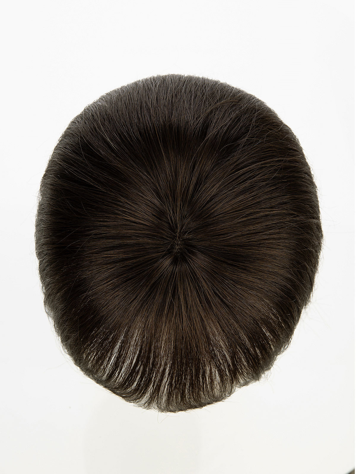 Elise in Medium Brown | 9" Remy Human Hair Topper | HD Lace Closure with Bangs by ECCO Hair