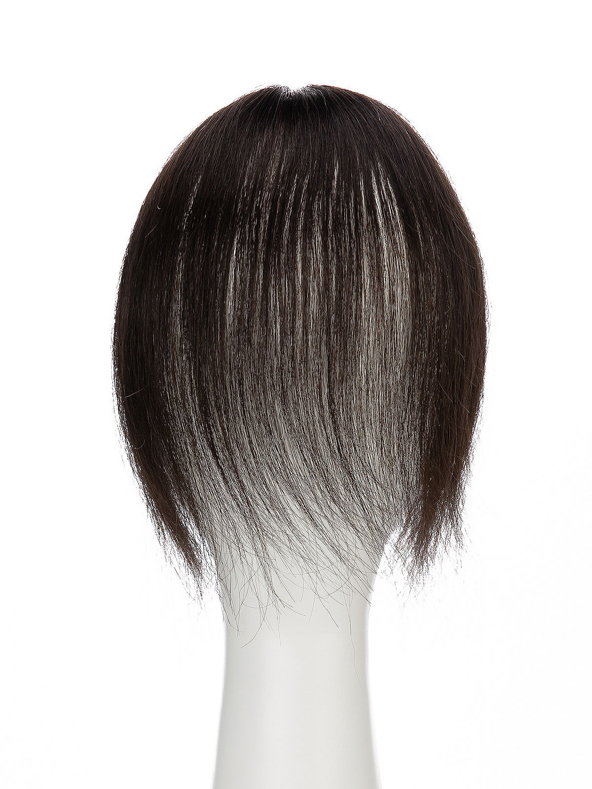 Elise in Medium Brown | 9" Remy Human Hair Topper | HD Lace Closure with Bangs by ECCO Hair