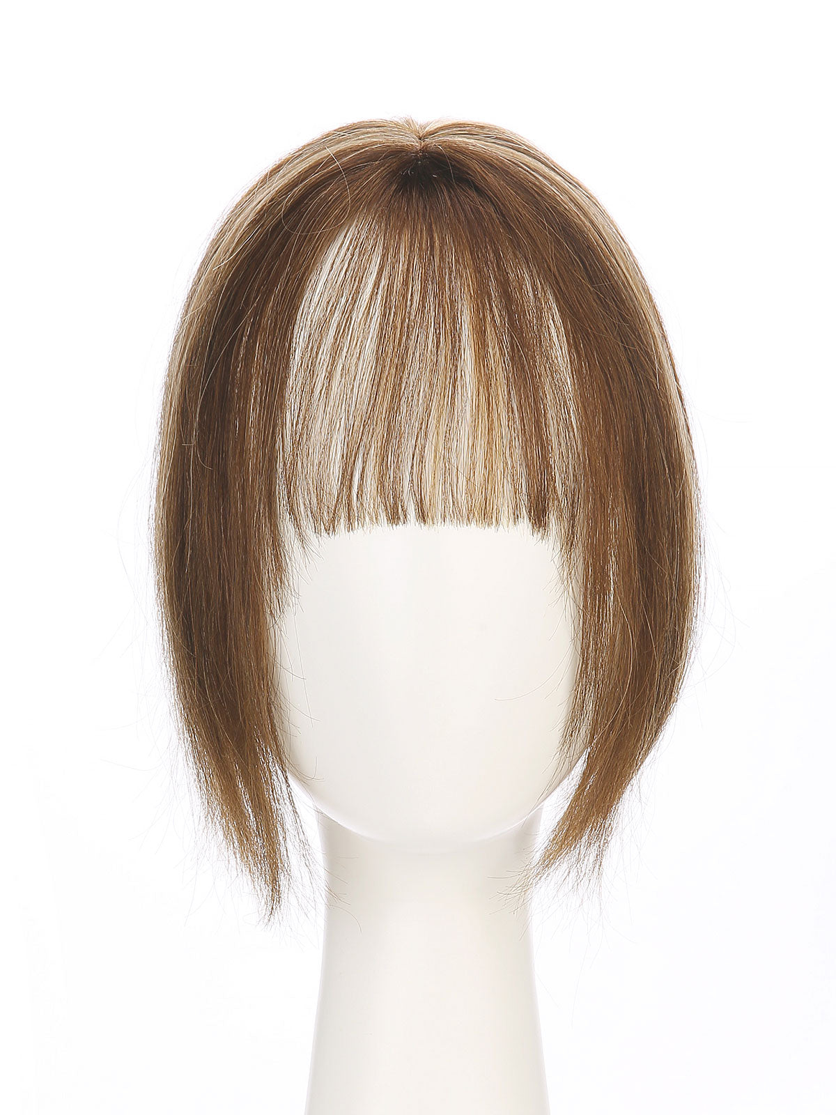 Elise in Warm Chestnut Blend | 9" Remy Human Hair Topper | HD Lace Closure with Bangs by ECCO Hair