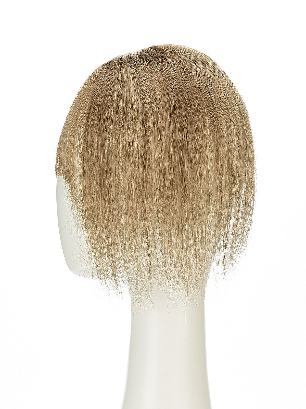 Elise in Soft Ash Brown Mix | 9" Remy Human Hair Topper | HD Lace Closure with Bangs by ECCO Hair