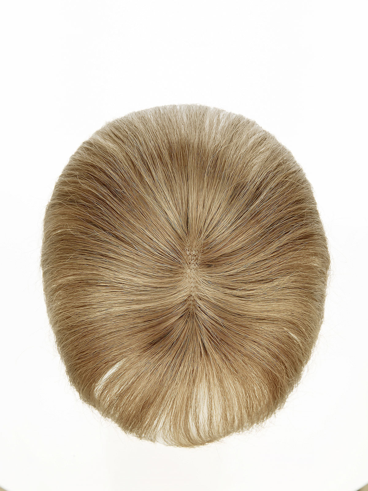 Elise in Soft Ash Brown Mix | 9" Remy Human Hair Topper | HD Lace Closure with Bangs by ECCO Hair