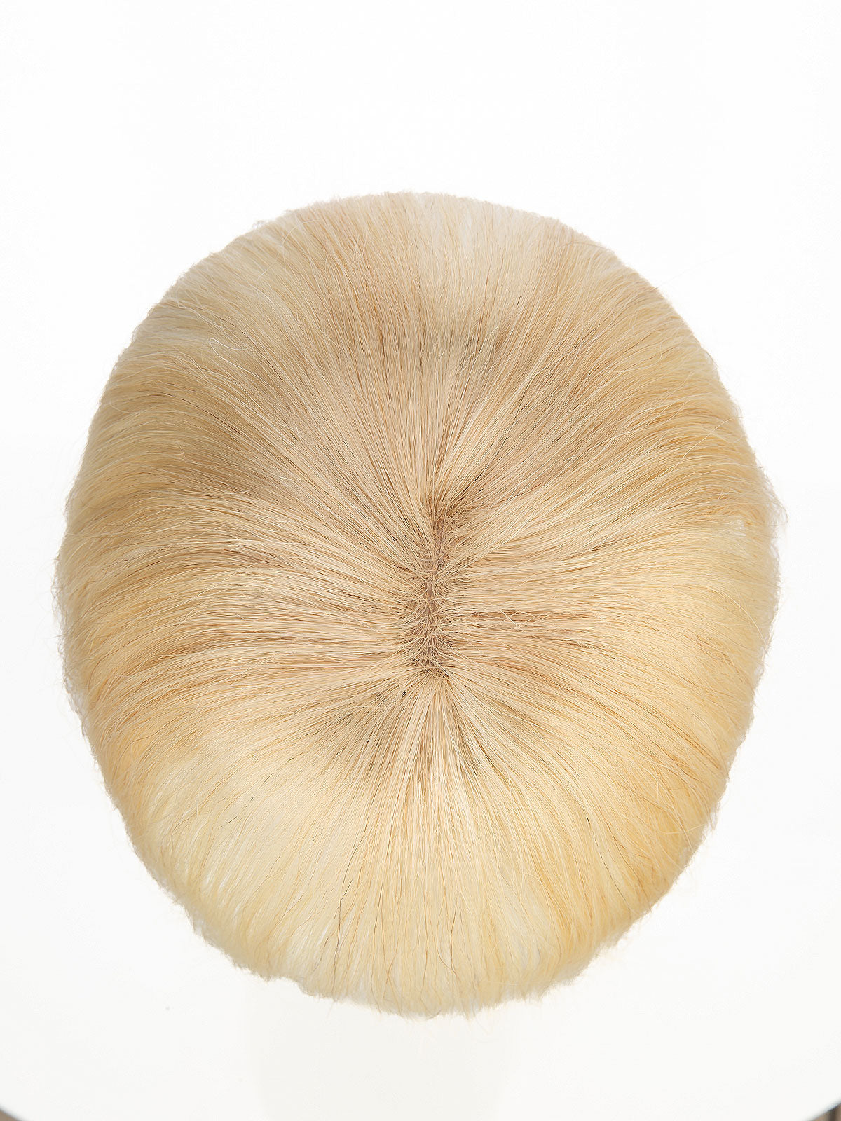 Elise in Platinum Blonde | 9" Remy Human Hair Topper | HD Lace Closure with Bangs by ECCO Hair