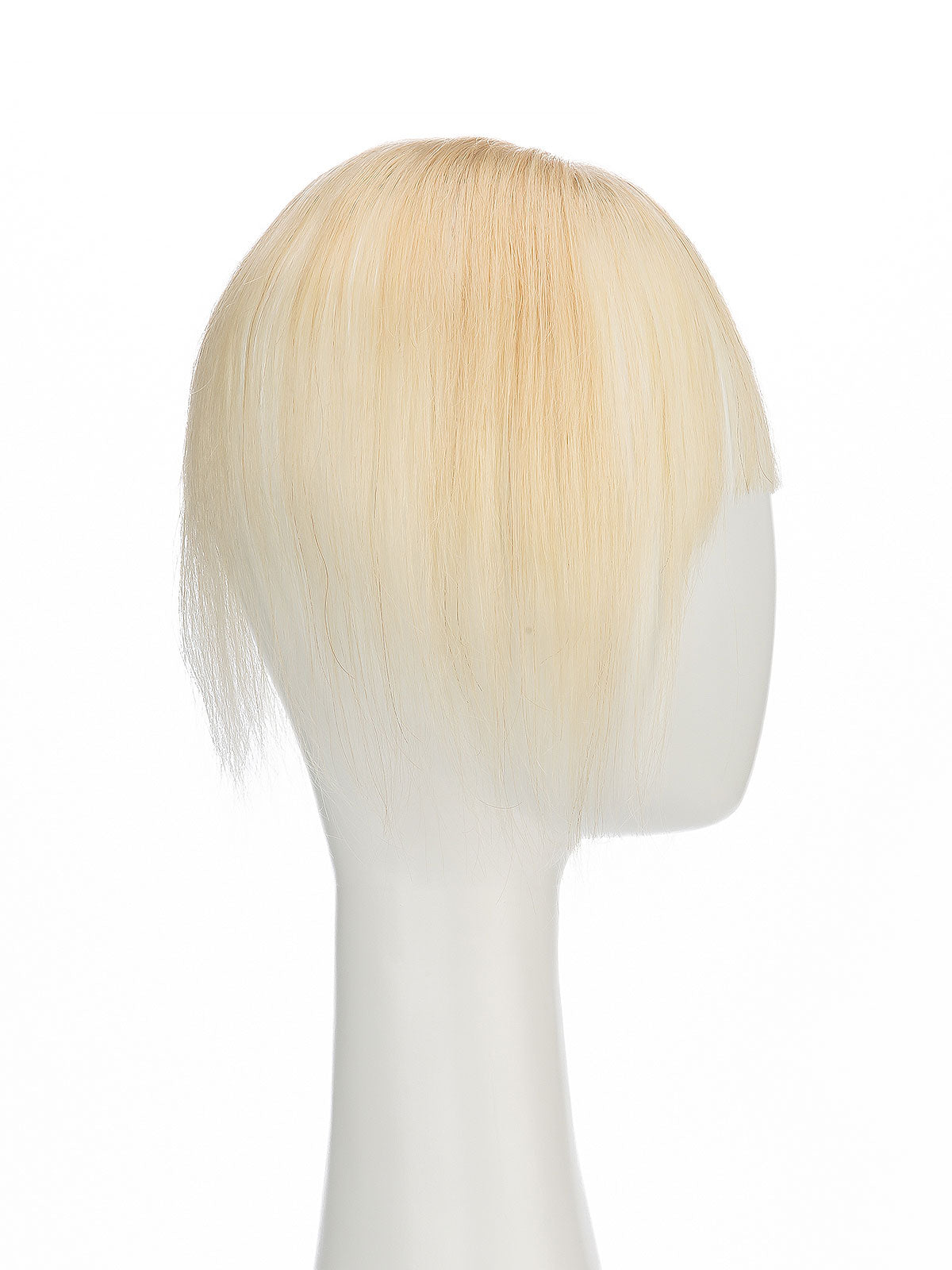 Elise in Platinum Blonde | 9" Remy Human Hair Topper | HD Lace Closure with Bangs by ECCO Hair