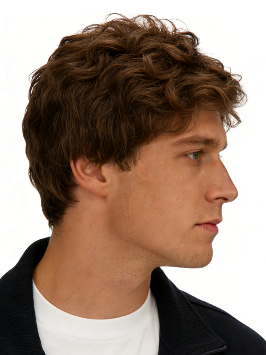 Ardin in Clay Brown | Wefted Synthetic Men¡¯s Wig | Light Brown Short Style by ECCO Hair