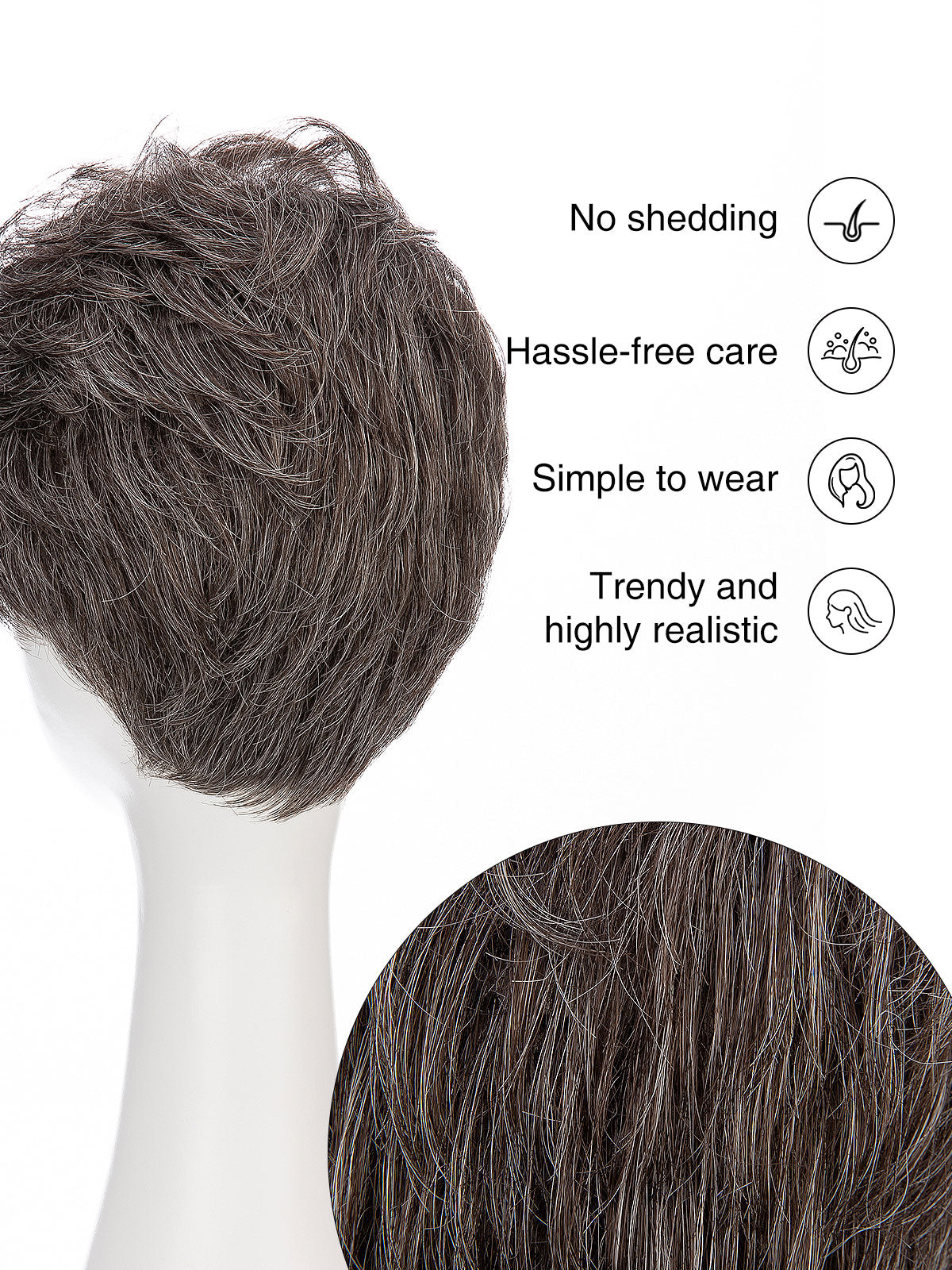 Ardin in Slate Blend | Wefted Synthetic Men¡¯s Wig | Salt & Pepper Look by ECCO Hair