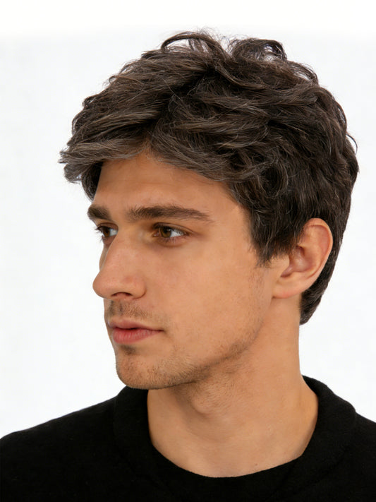 Ardin in Slate Blend | Wefted Synthetic Men¡¯s Wig | Salt & Pepper Look by ECCO Hair