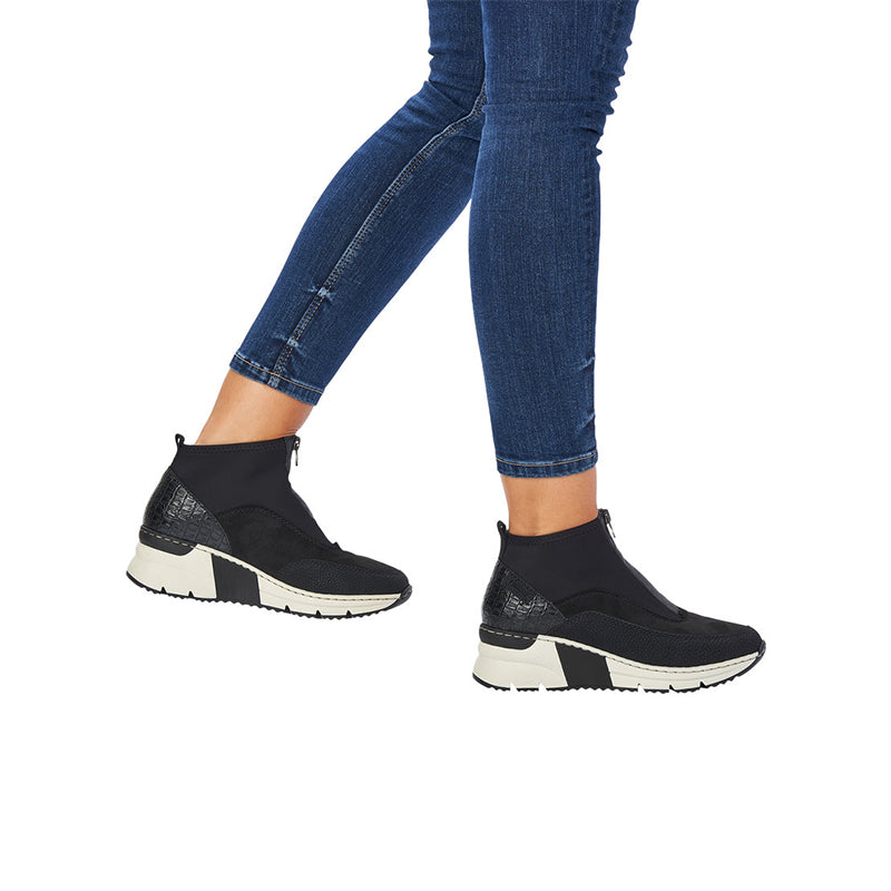 Rieker Women's Boots Fashion Zip Casual Ankle Boots N6352