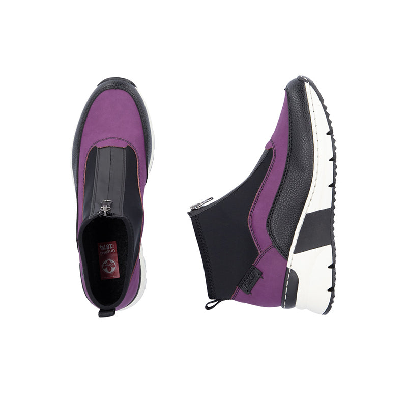 Rieker Women's Boots Fashion Zip Casual Ankle Boots N6352