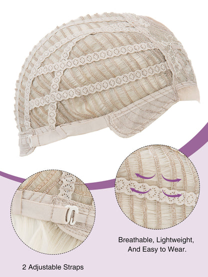 Eden in Arctic Pearl | Lace Front Mono Crown Synthetic Wig | Silver Pixie Wig by Rieker Wigs