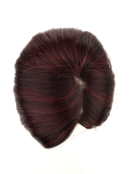 Sophie in Crimson Plum | Mono Part Short Straight Wig | Burgundy Red by Rieker Wigs